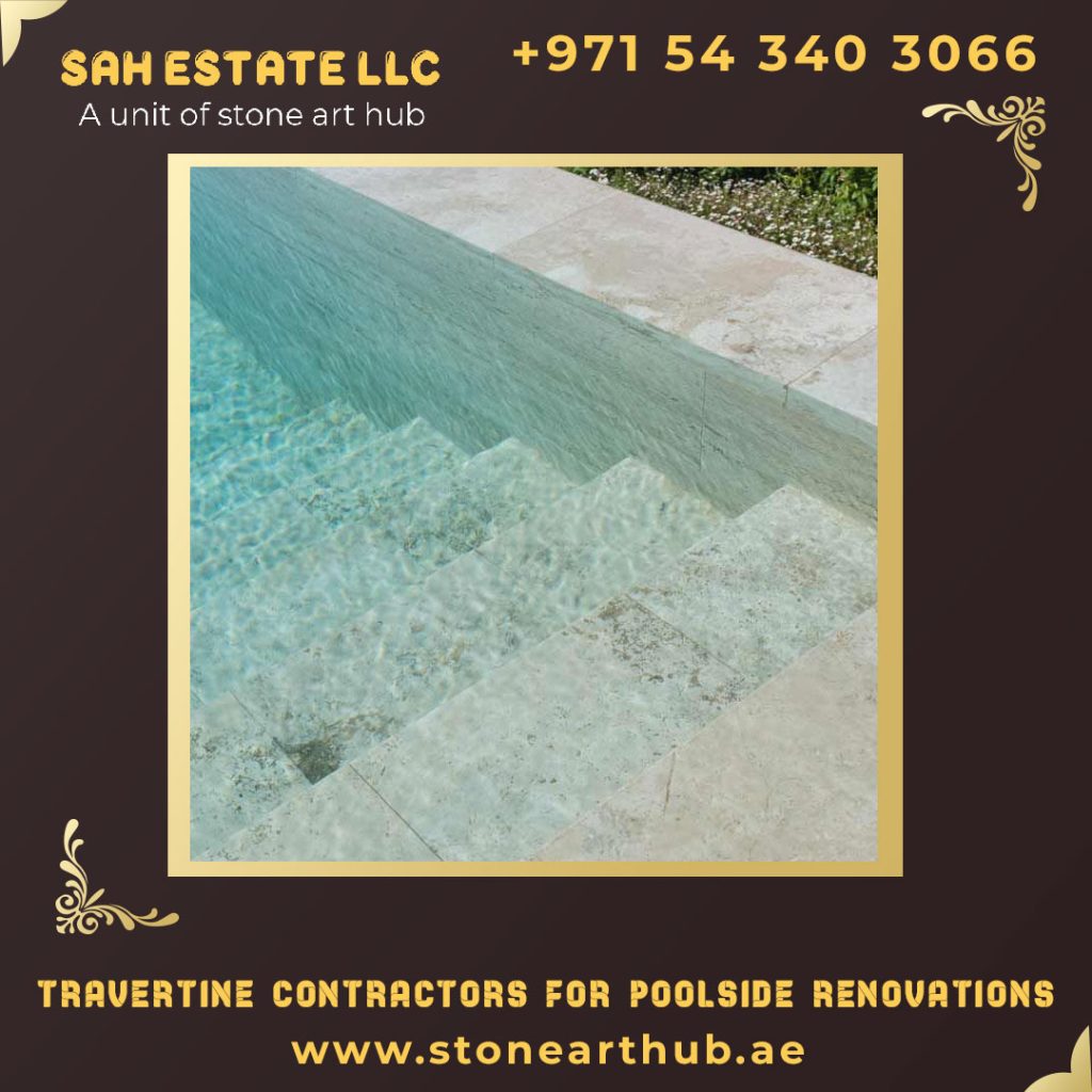 Travertine Contractors For Poolside Renovations in Abu Dhabi